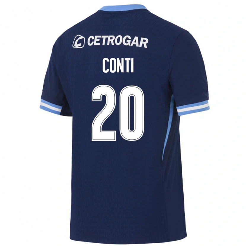Danxen Herren Germán Conti #20 Königsblau Hellblau Weiß Auswärtstrikot Trikot 2026/27 T-Shirt