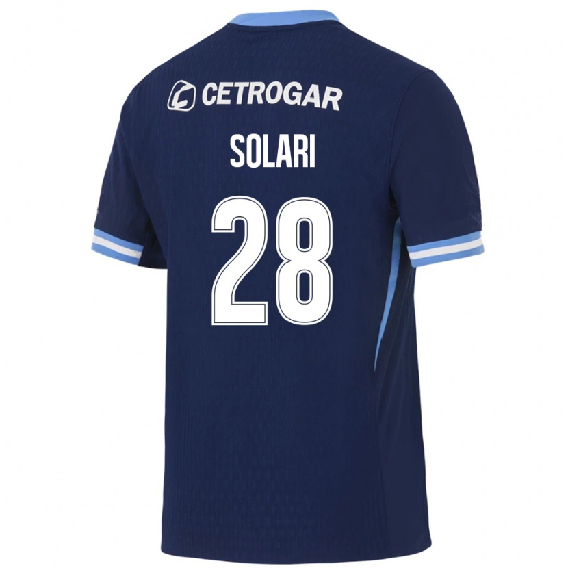 Danxen Herren Santiago Solari #28 Königsblau Hellblau Weiß Auswärtstrikot Trikot 2026/27 T-Shirt