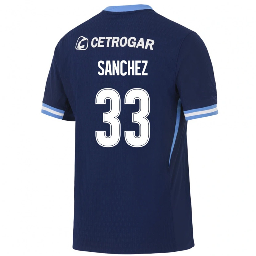 Danxen Herren Sergio Sanchez #33 Königsblau Hellblau Weiß Auswärtstrikot Trikot 2026/27 T-Shirt