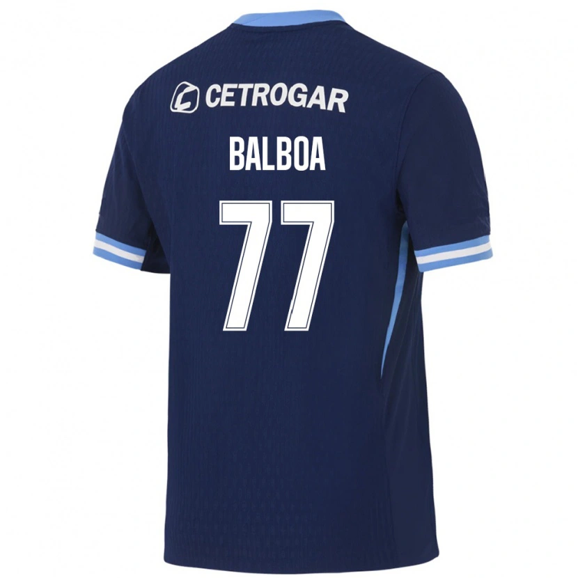 Danxen Herren Adrián Balboa #77 Königsblau Hellblau Weiß Auswärtstrikot Trikot 2026/27 T-Shirt