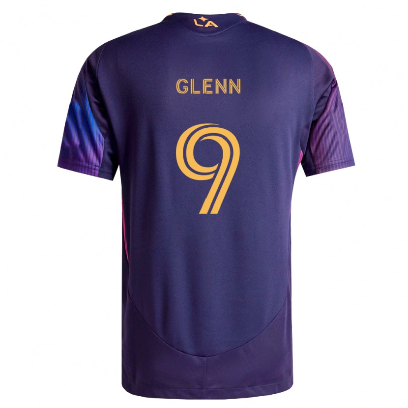 Danxen Herren Jordan Glenn #9 Tiefviolett Gelb Auswärtstrikot Trikot 2026/27 T-Shirt