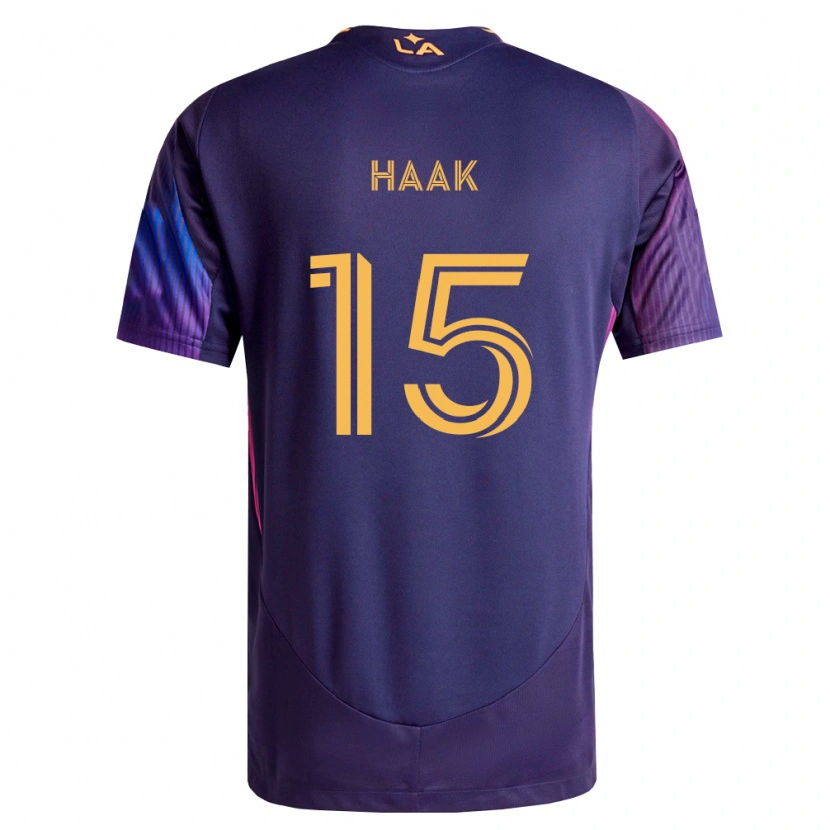 Danxen Herren Justin Haak #15 Tiefviolett Gelb Auswärtstrikot Trikot 2026/27 T-Shirt