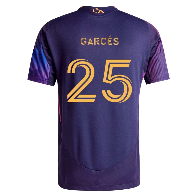 Danxen Herren Carlos Garcés #25 Tiefviolett Gelb Auswärtstrikot Trikot 2026/27 T-Shirt