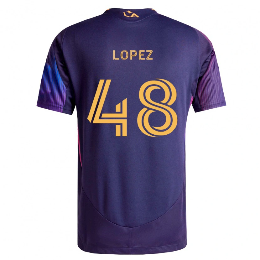 Danxen Herren Diego López #48 Tiefviolett Gelb Auswärtstrikot Trikot 2026/27 T-Shirt