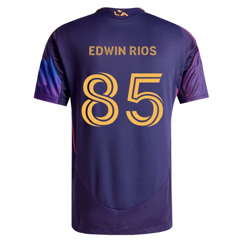 Danxen Herren Edwin Ríos #85 Tiefviolett Gelb Auswärtstrikot Trikot 2026/27 T-Shirt