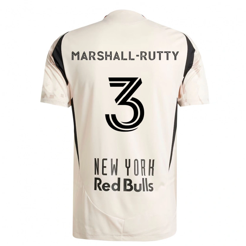Danxen Herren Jahkeele Marshall-Rutty #3 Off-Weiß Rot Schwarz Auswärtstrikot Trikot 2026/27 T-Shirt