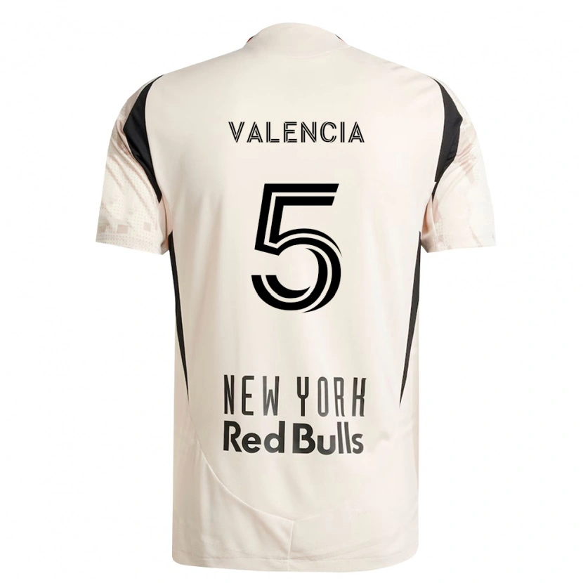 Danxen Herren Omar Valencia #5 Off-Weiß Rot Schwarz Auswärtstrikot Trikot 2026/27 T-Shirt