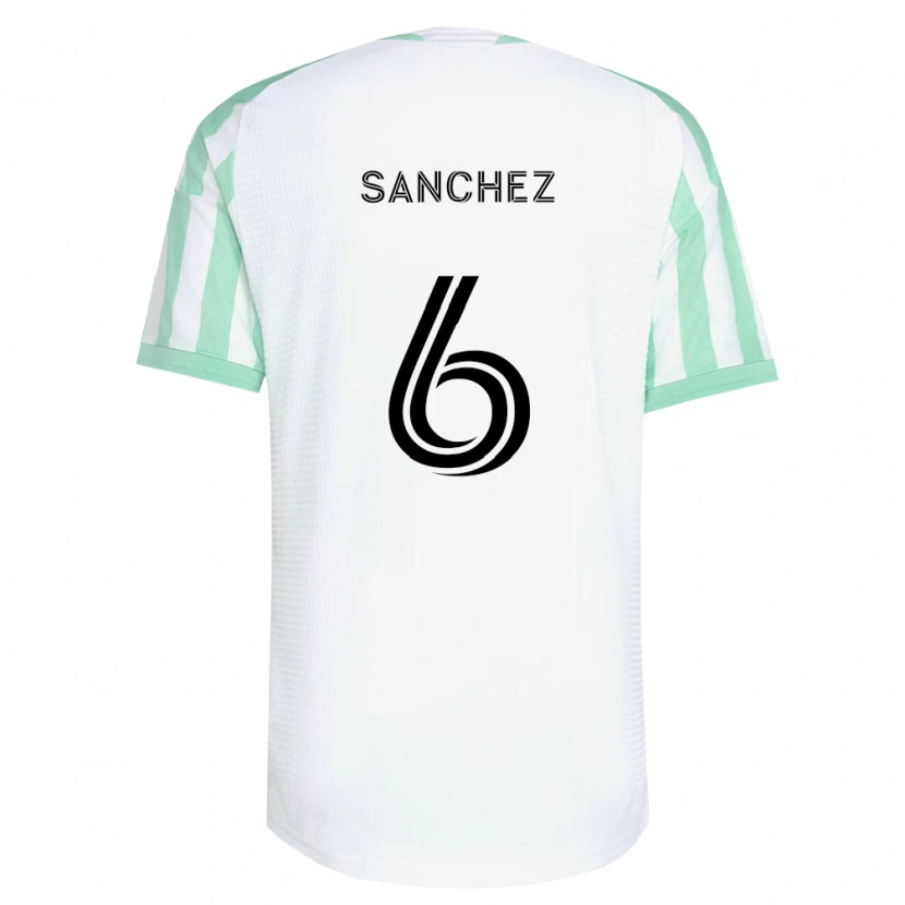 Danxen Herren Ilie Sánchez #6 Hellgrün Schwarz Weiß Auswärtstrikot Trikot 2026/27 T-Shirt