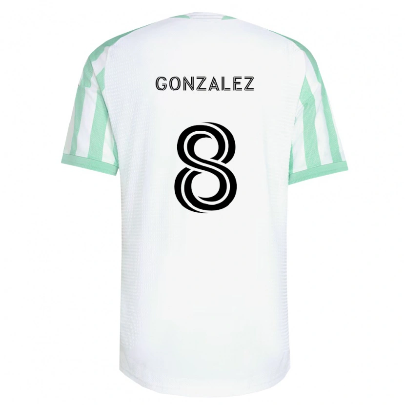 Danxen Herren Adrián González #8 Hellgrün Schwarz Weiß Auswärtstrikot Trikot 2026/27 T-Shirt