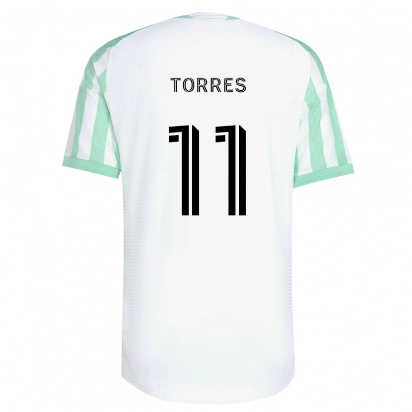 Danxen Herren Facundo Torres #11 Hellgrün Schwarz Weiß Auswärtstrikot Trikot 2026/27 T-Shirt