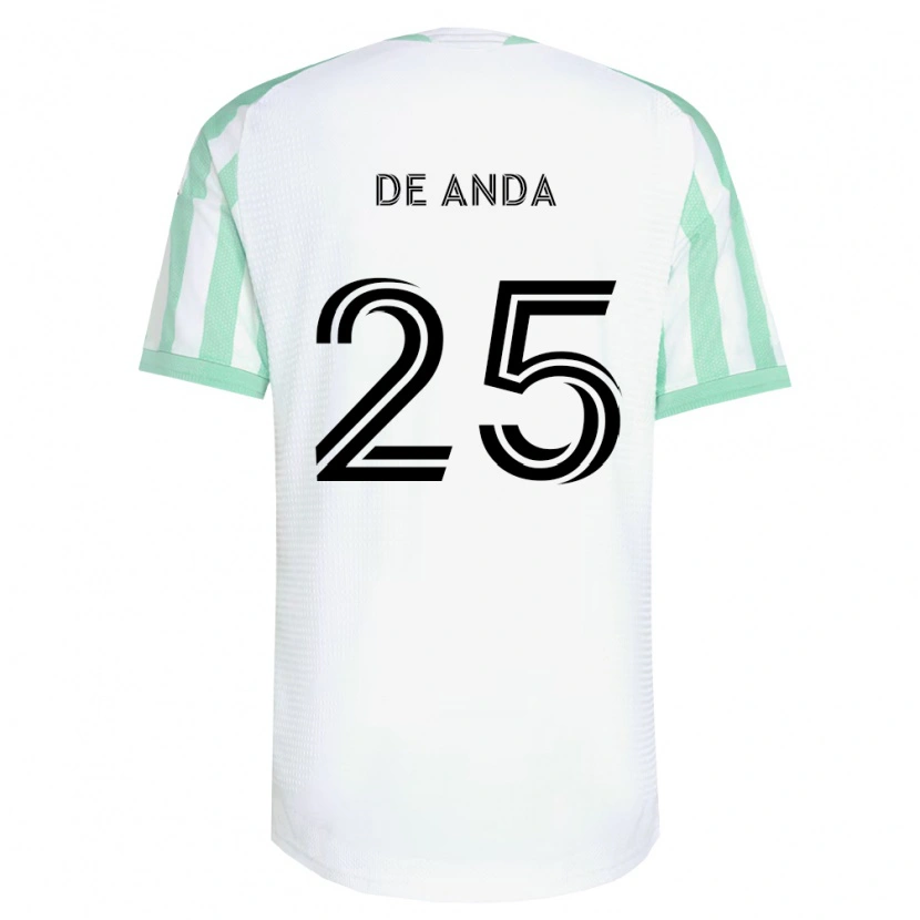 Danxen Herren Anthony De Anda #25 Hellgrün Schwarz Weiß Auswärtstrikot Trikot 2026/27 T-Shirt