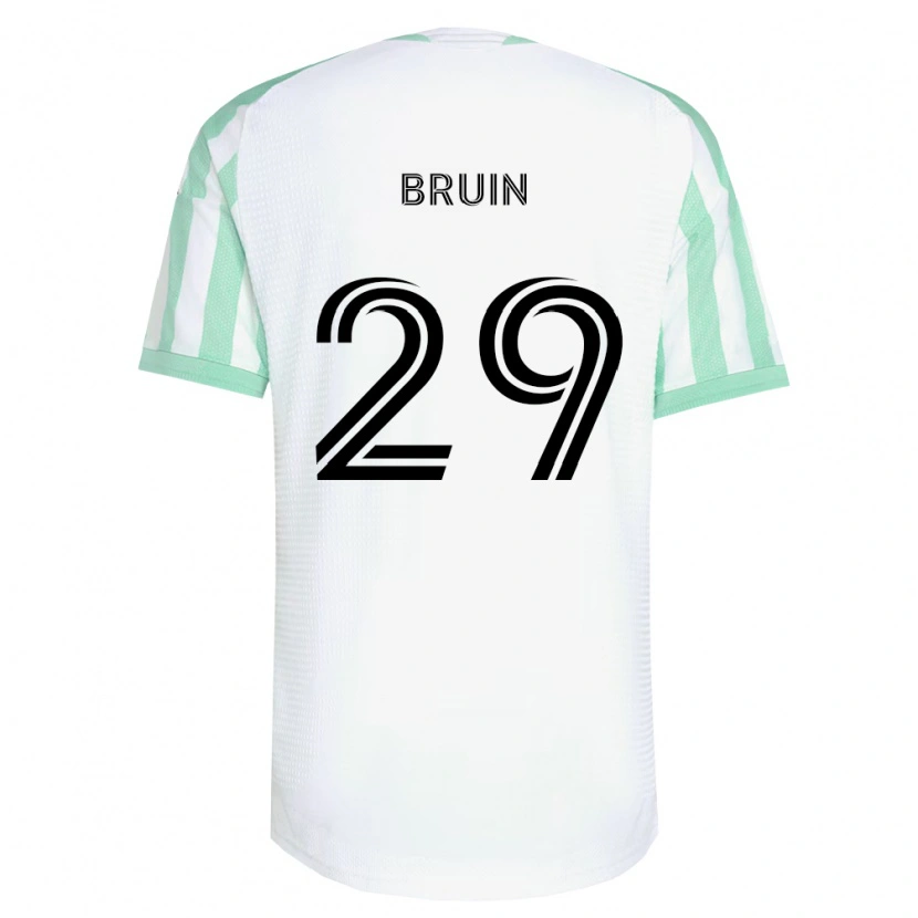 Danxen Herren Will Bruin #29 Hellgrün Schwarz Weiß Auswärtstrikot Trikot 2026/27 T-Shirt