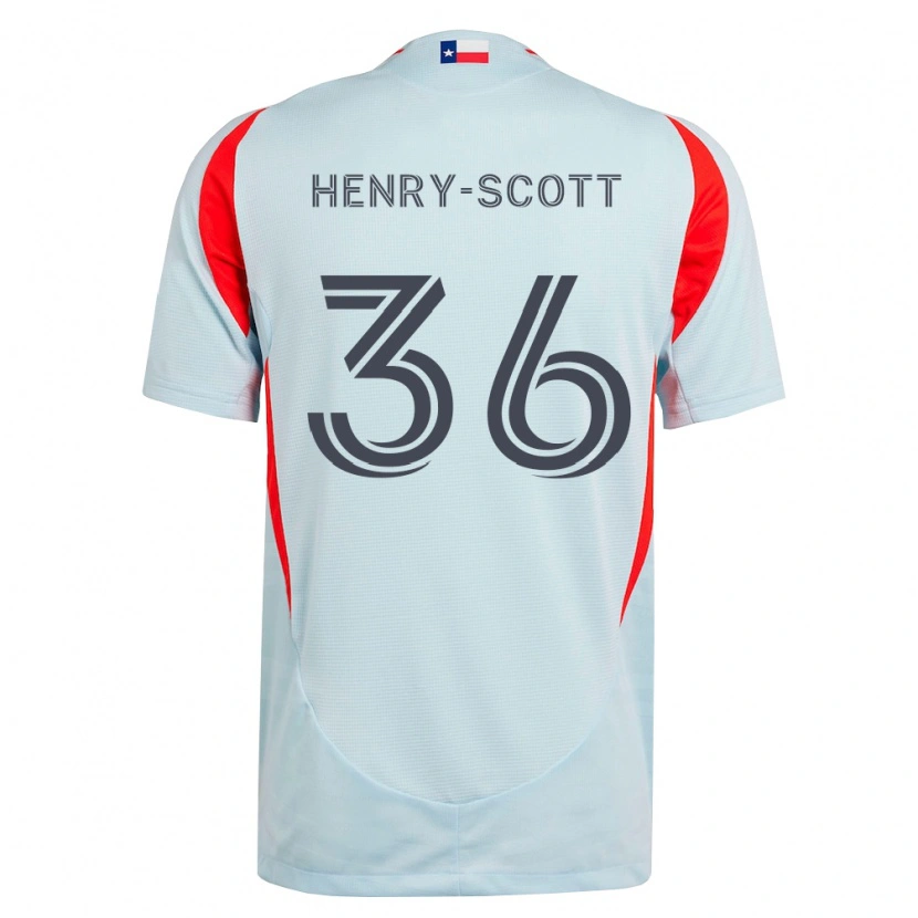 Danxen Herren Malik Henry-Scott #36 Dunkelgrau Weiß Rot Auswärtstrikot Trikot 2026/27 T-Shirt
