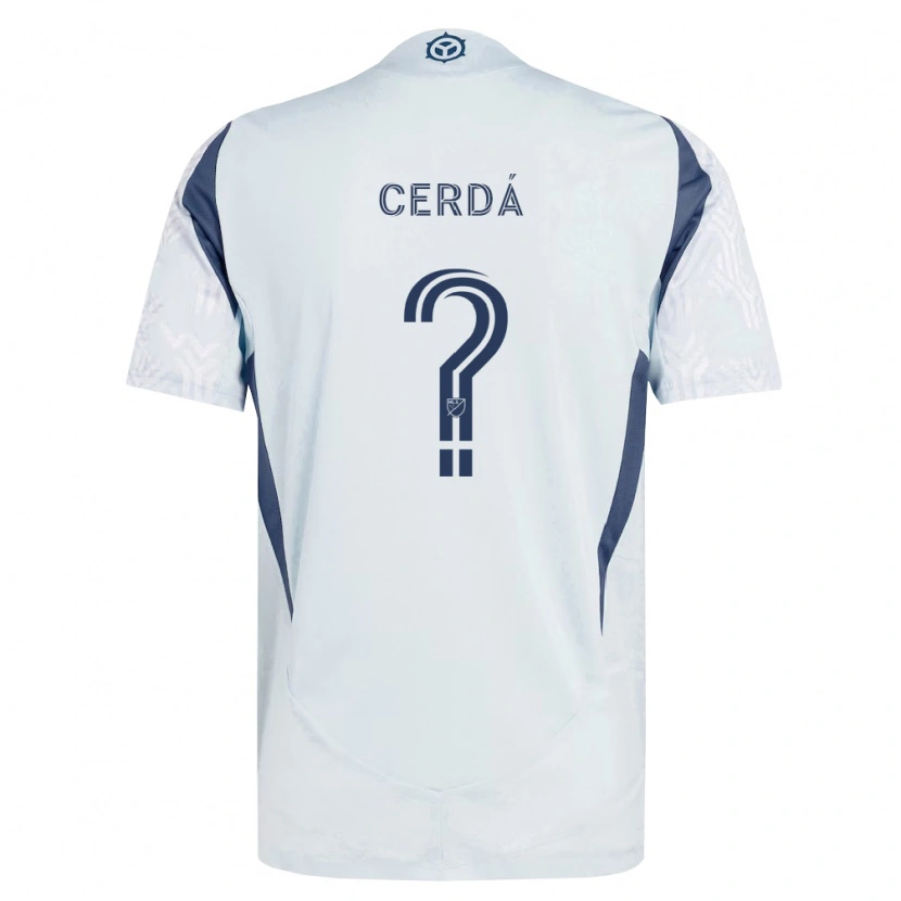 Danxen Herren Adrián Cerdá #0 Blau Grau Weiß Auswärtstrikot Trikot 2026/27 T-Shirt