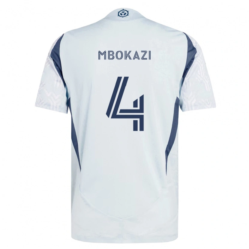 Danxen Herren Mbekezeli Mbokazi #4 Blau Grau Weiß Auswärtstrikot Trikot 2026/27 T-Shirt