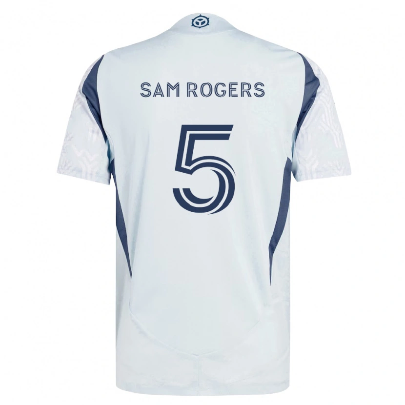 Danxen Herren Sam Rogers #5 Blau Grau Weiß Auswärtstrikot Trikot 2026/27 T-Shirt