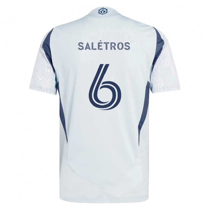 Danxen Herren Anton Salétros #6 Blau Grau Weiß Auswärtstrikot Trikot 2026/27 T-Shirt