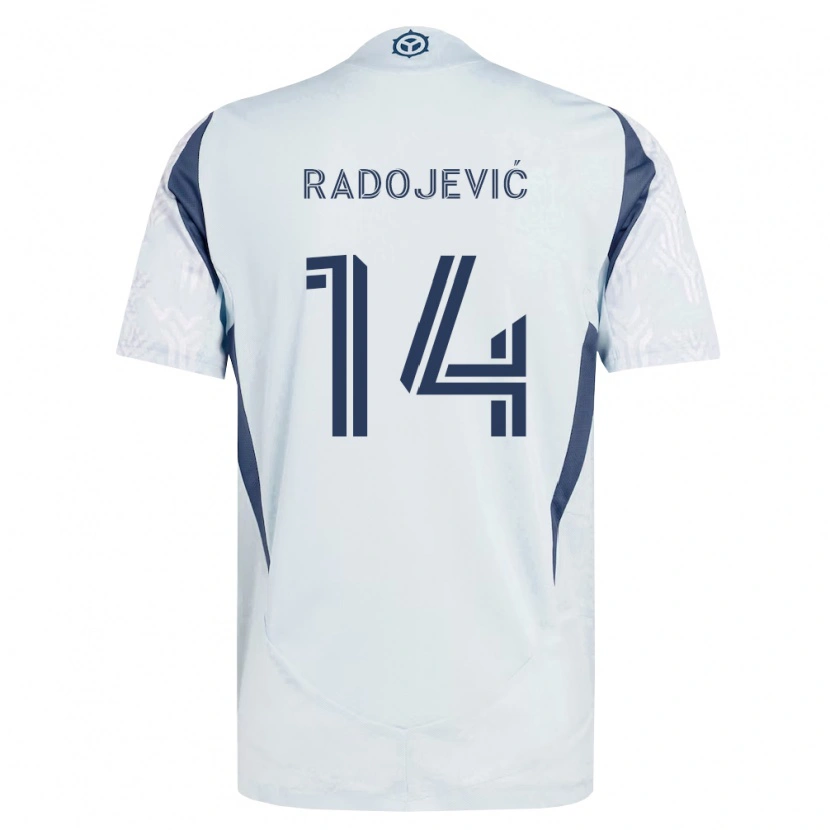 Danxen Herren Viktor Radojević #14 Blau Grau Weiß Auswärtstrikot Trikot 2026/27 T-Shirt