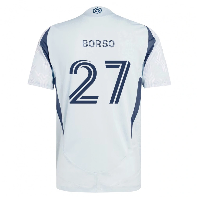 Danxen Herren Dylan Borso #27 Blau Grau Weiß Auswärtstrikot Trikot 2026/27 T-Shirt