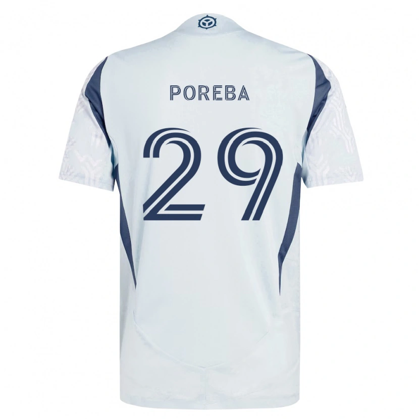 Danxen Herren David Poreba #29 Blau Grau Weiß Auswärtstrikot Trikot 2026/27 T-Shirt