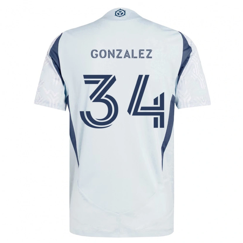 Danxen Herren Omar González #34 Blau Grau Weiß Auswärtstrikot Trikot 2026/27 T-Shirt