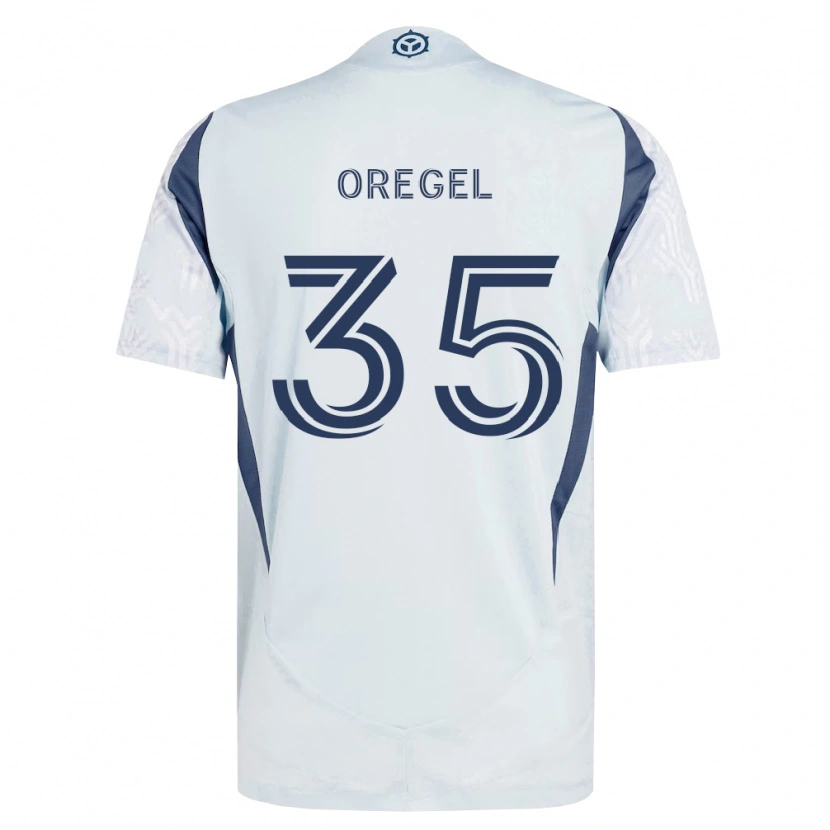 Danxen Herren Sergio Oregel #35 Blau Grau Weiß Auswärtstrikot Trikot 2026/27 T-Shirt