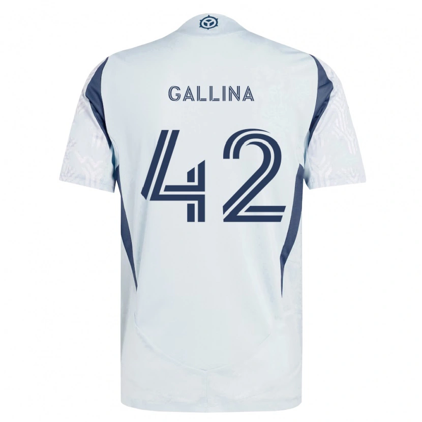 Danxen Herren Henrique Gallina #42 Blau Grau Weiß Auswärtstrikot Trikot 2026/27 T-Shirt