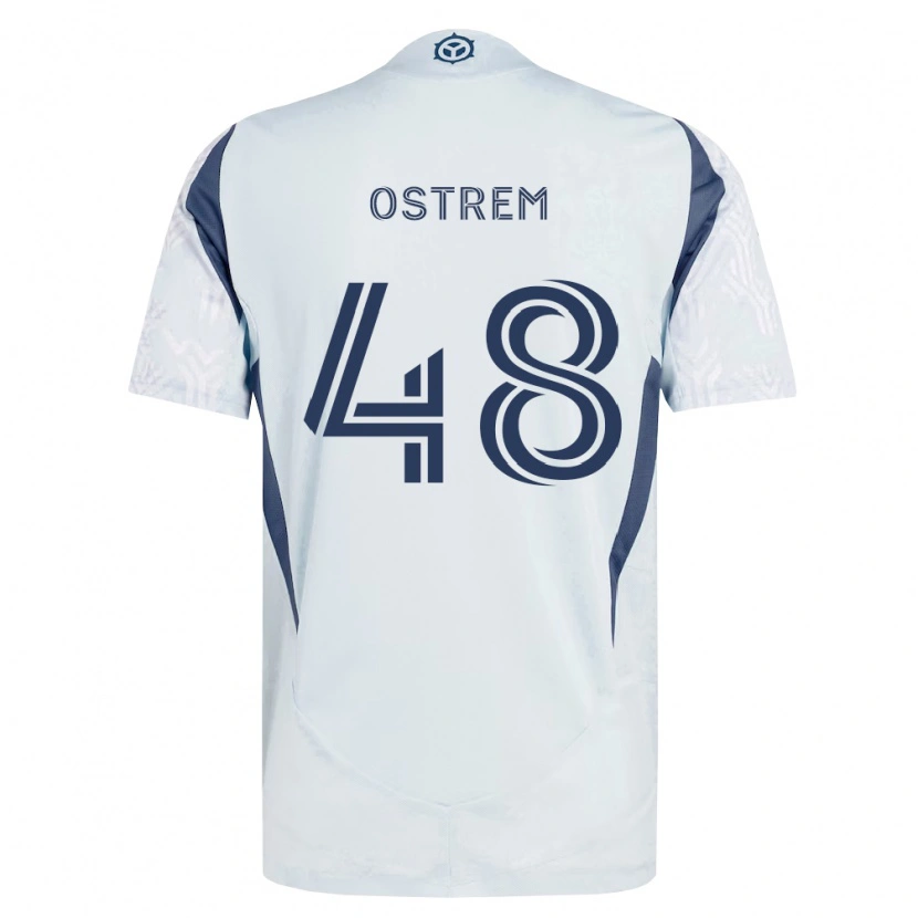 Danxen Herren Charlie Ostrem #48 Blau Grau Weiß Auswärtstrikot Trikot 2026/27 T-Shirt