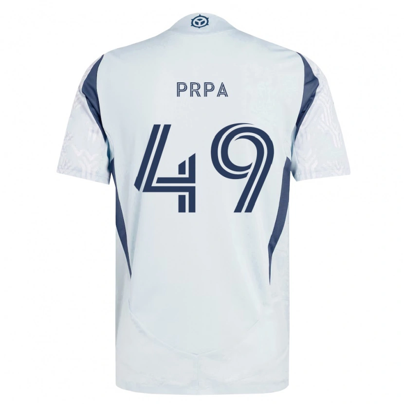 Danxen Herren Luka Prpa #49 Blau Grau Weiß Auswärtstrikot Trikot 2026/27 T-Shirt