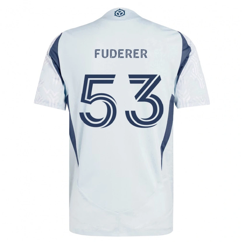 Danxen Herren Jake Fuderer #53 Blau Grau Weiß Auswärtstrikot Trikot 2026/27 T-Shirt