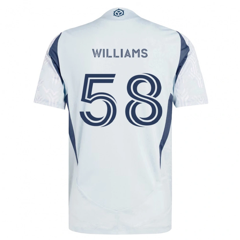 Danxen Herren Brody Williams #58 Blau Grau Weiß Auswärtstrikot Trikot 2026/27 T-Shirt