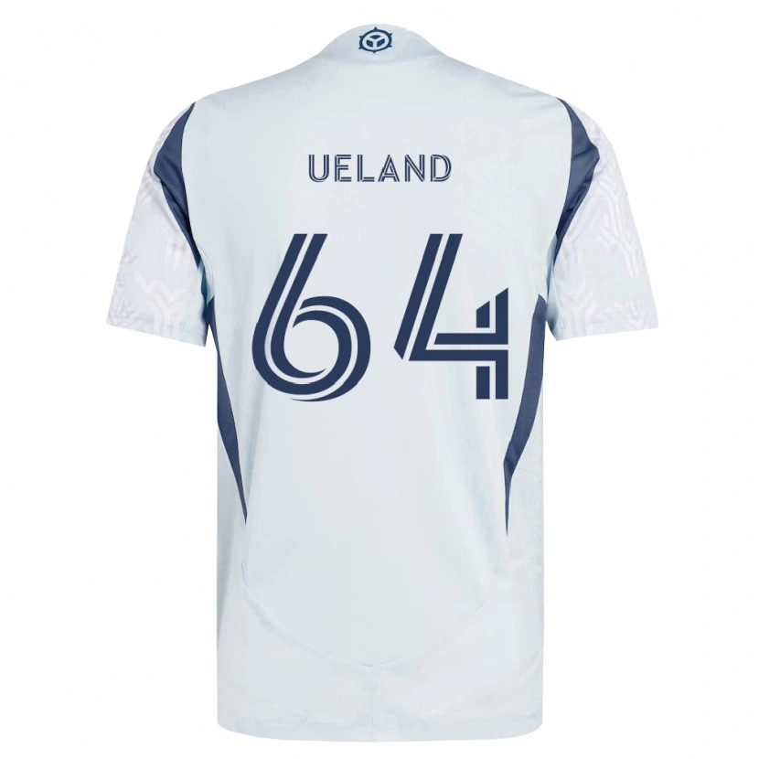 Danxen Herren Andreas Ueland #64 Blau Grau Weiß Auswärtstrikot Trikot 2026/27 T-Shirt