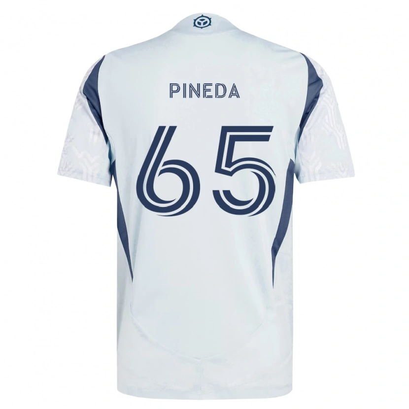 Danxen Herren Oscar Pineda #65 Blau Grau Weiß Auswärtstrikot Trikot 2026/27 T-Shirt