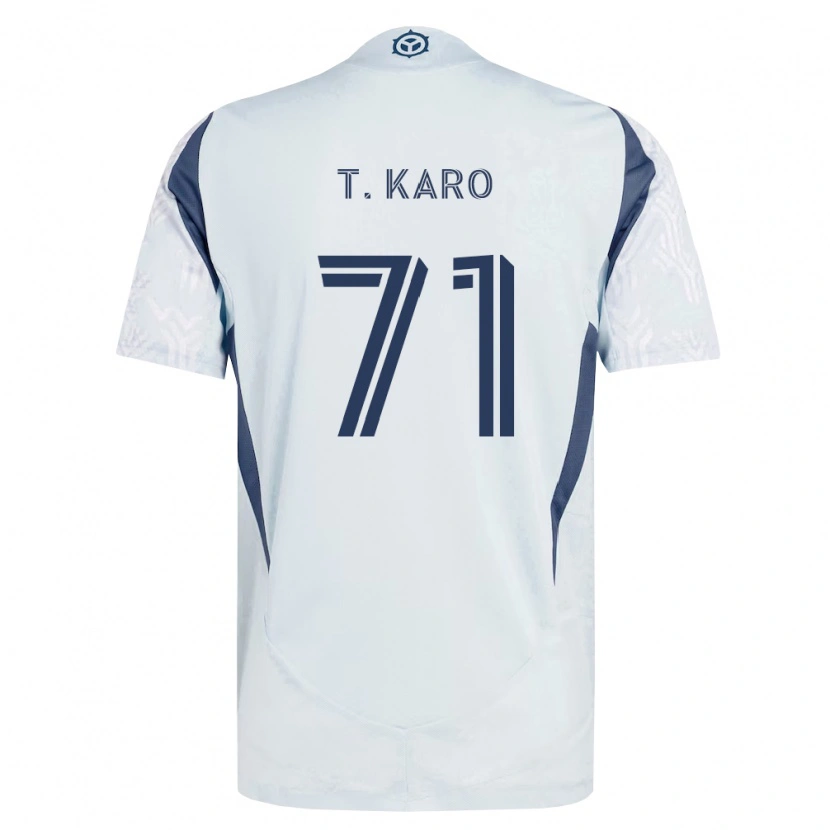 Danxen Herren David Tchétchao Karo #71 Blau Grau Weiß Auswärtstrikot Trikot 2026/27 T-Shirt
