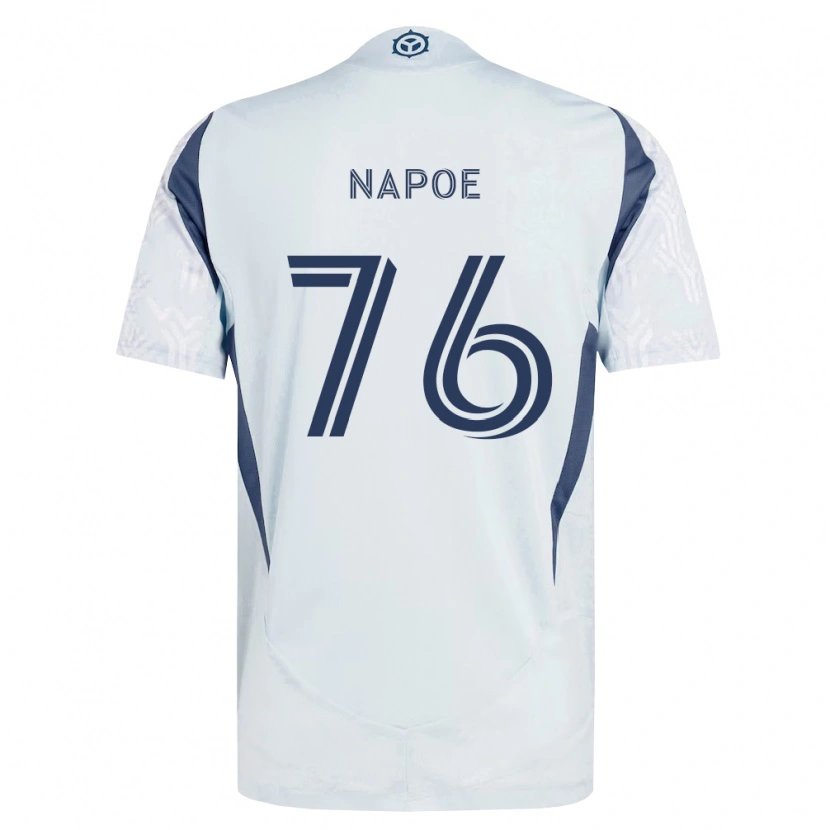 Danxen Herren Milan Napoe #76 Blau Grau Weiß Auswärtstrikot Trikot 2026/27 T-Shirt