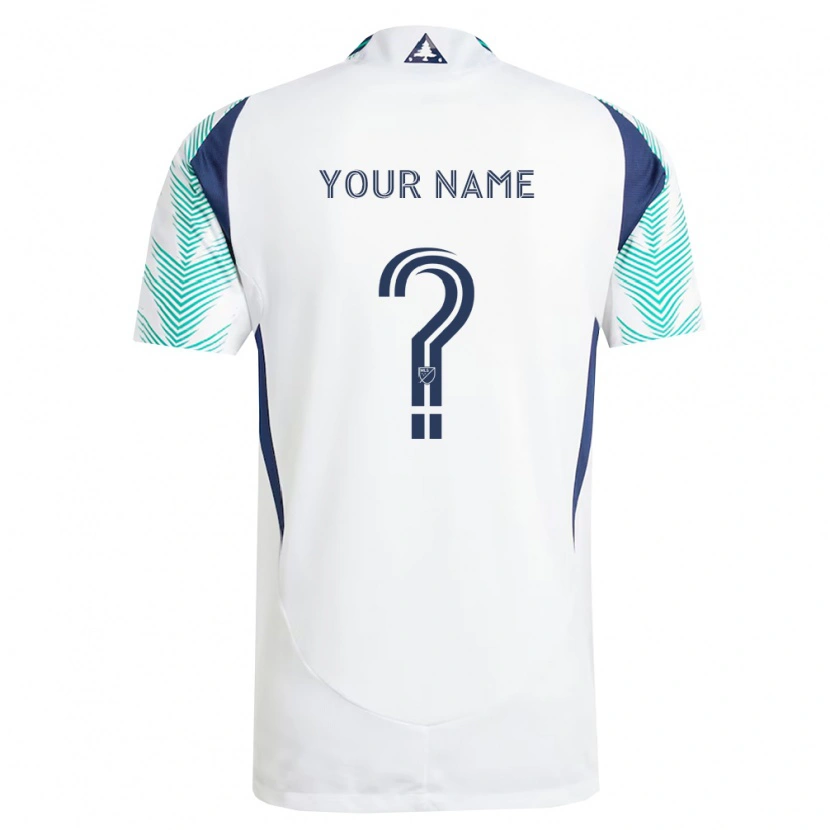 Danxen Herren Ihren Namen #0 Weiß Marineblau Hellgrün Auswärtstrikot Trikot 2026/27 T-Shirt