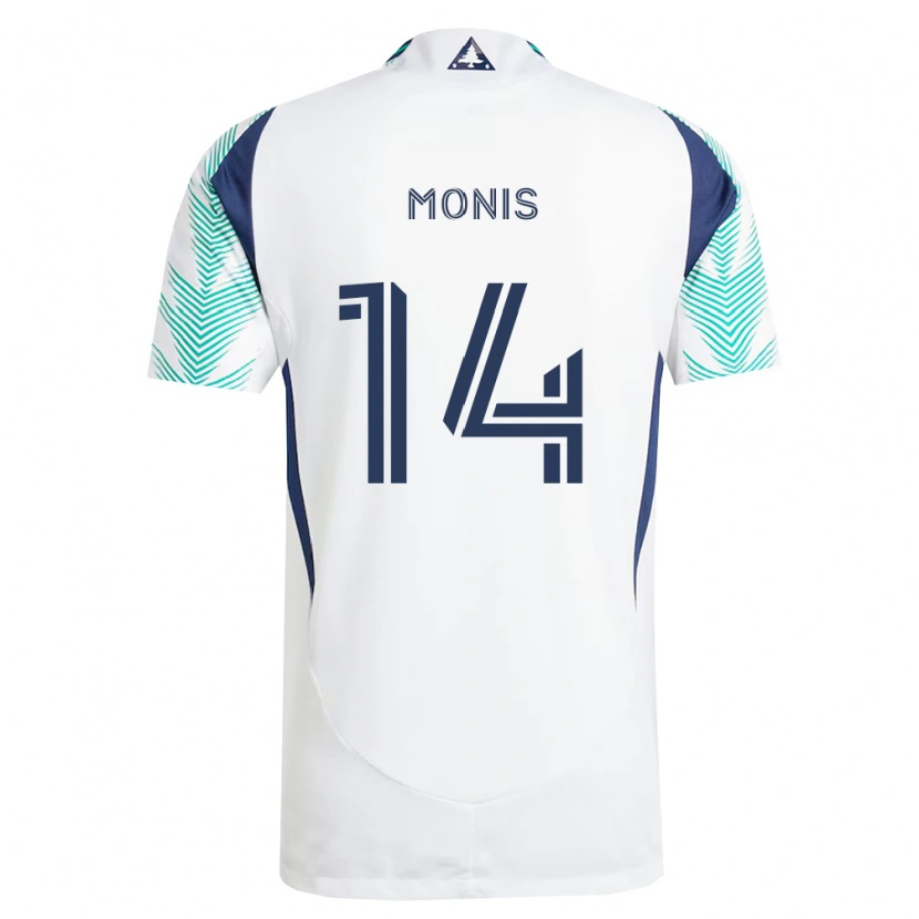 Danxen Herren Alex Monis #14 Weiß Marineblau Hellgrün Auswärtstrikot Trikot 2026/27 T-Shirt