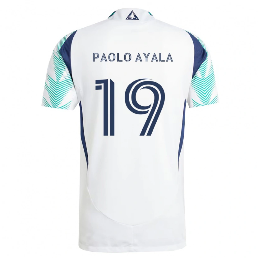 Danxen Herren Paolo Ayala #19 Weiß Marineblau Hellgrün Auswärtstrikot Trikot 2026/27 T-Shirt