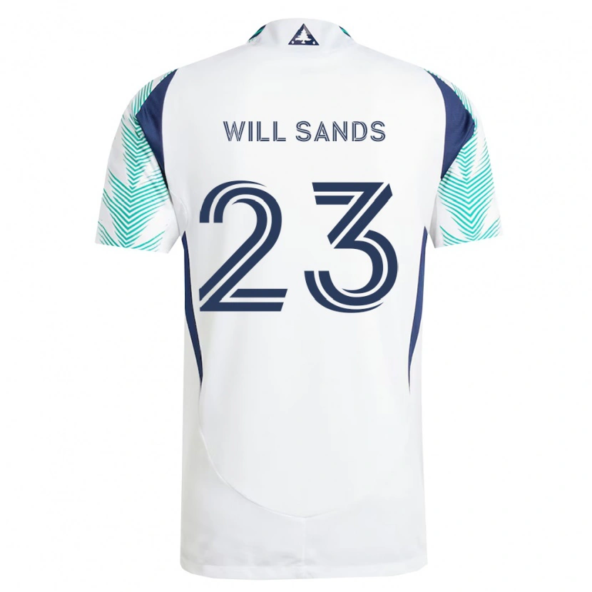 Danxen Herren Will Sands #23 Weiß Marineblau Hellgrün Auswärtstrikot Trikot 2026/27 T-Shirt