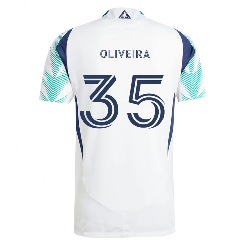 Danxen Herren Cristiano Oliveira #35 Weiß Marineblau Hellgrün Auswärtstrikot Trikot 2026/27 T-Shirt