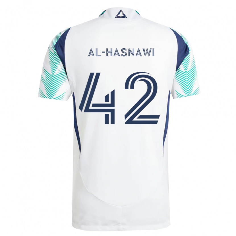 Danxen Herren Moshtaba Al-Hasnawi #42 Weiß Marineblau Hellgrün Auswärtstrikot Trikot 2026/27 T-Shirt