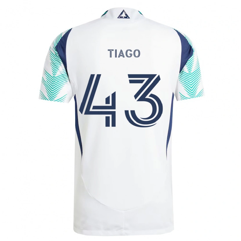 Danxen Herren Santiago Suárez #43 Weiß Marineblau Hellgrün Auswärtstrikot Trikot 2026/27 T-Shirt
