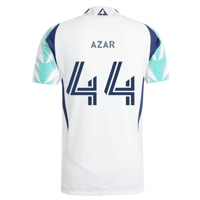 Danxen Herren Logan Azar #44 Weiß Marineblau Hellgrün Auswärtstrikot Trikot 2026/27 T-Shirt