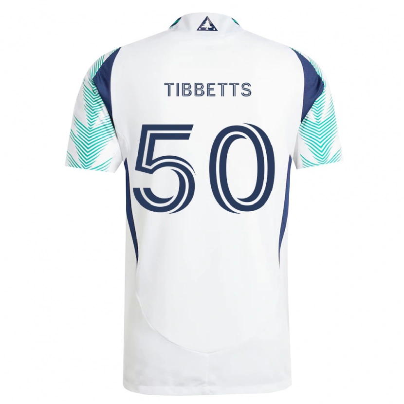 Danxen Herren Matthew Tibbetts #50 Weiß Marineblau Hellgrün Auswärtstrikot Trikot 2026/27 T-Shirt