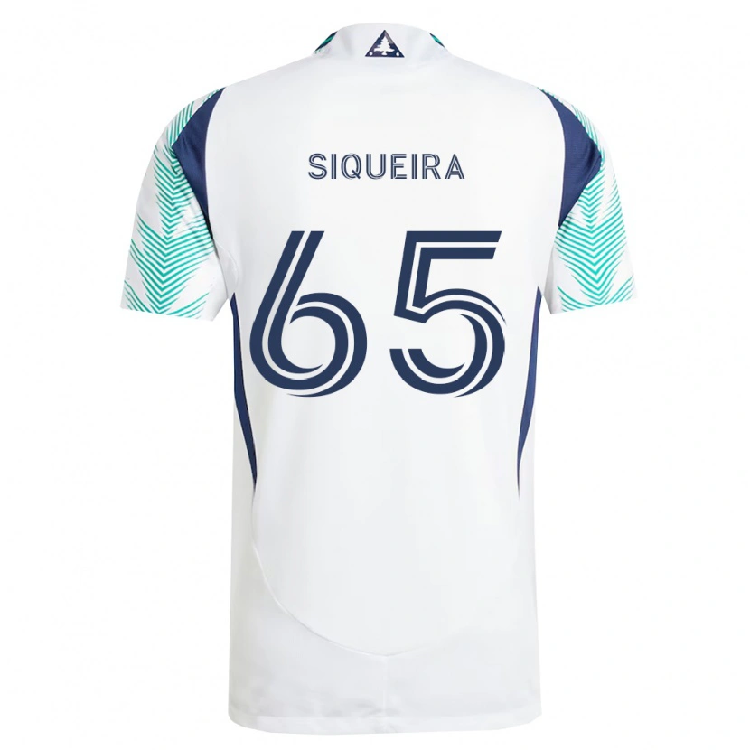 Danxen Herren Judah Siqueira #65 Weiß Marineblau Hellgrün Auswärtstrikot Trikot 2026/27 T-Shirt
