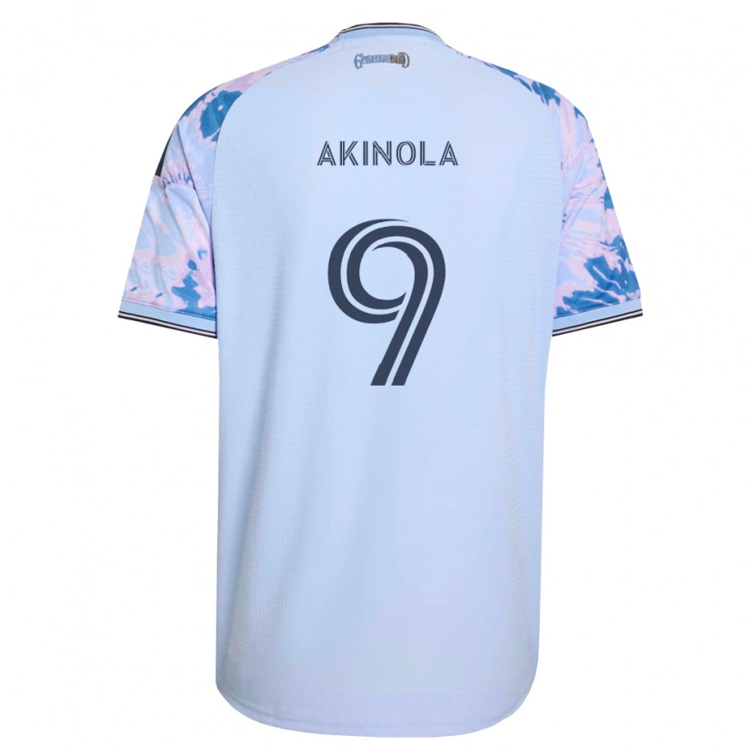 Danxen Herren Ayo Akinola #9 Königsblau Weiß Schwarz Auswärtstrikot Trikot 2026/27 T-Shirt