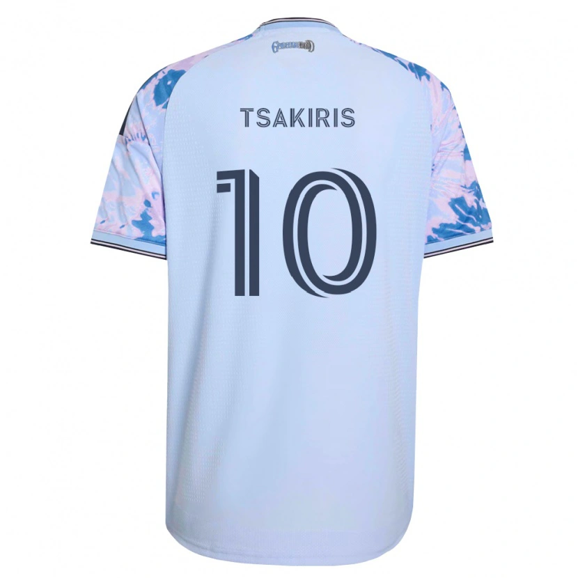Danxen Herren Niko Tsakiris #10 Königsblau Weiß Schwarz Auswärtstrikot Trikot 2026/27 T-Shirt