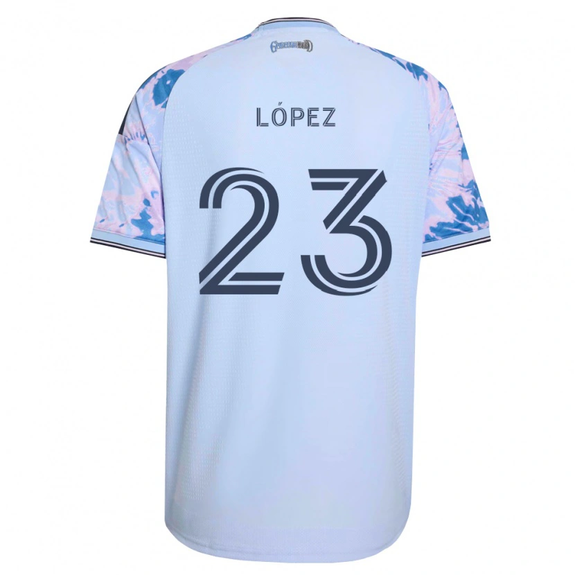 Danxen Herren Hernán López #23 Königsblau Weiß Schwarz Auswärtstrikot Trikot 2026/27 T-Shirt