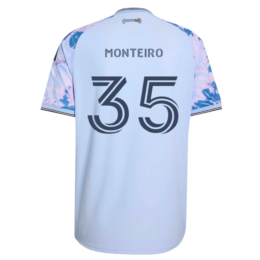 Danxen Herren Jamiro Monteiro #35 Königsblau Weiß Schwarz Auswärtstrikot Trikot 2026/27 T-Shirt