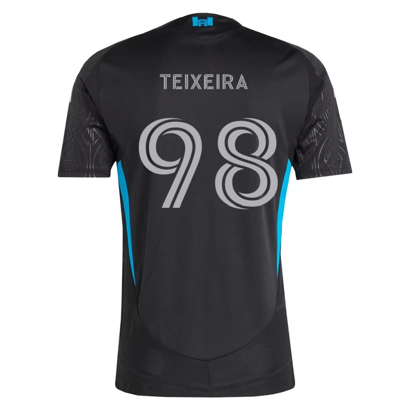 Danxen Herren Nickolas Teixeira #98 Schwarz Weiß Himmelblau Auswärtstrikot Trikot 2026/27 T-Shirt